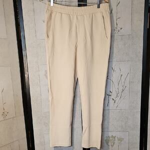 H&M Cream Joggers with Relaxed Fit and Elastic Waistband